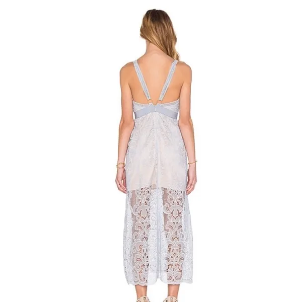Alice McCall Wanderlust Blue Lace Midi Dress Size 0 Wedding Guest Garden Party - Image 3