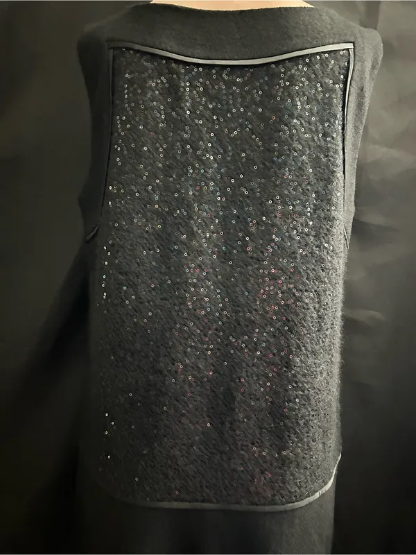 Loft Women’s Black Sequin Front Shift Dress SZ 8 NWT - Image 9