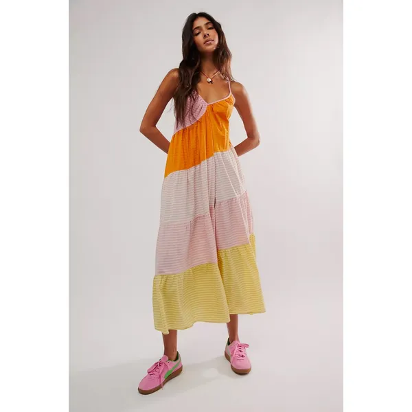 Free People Bohemian Beach Summer What Love Is Maxi Dress Size Medium Sundress - Image 16
