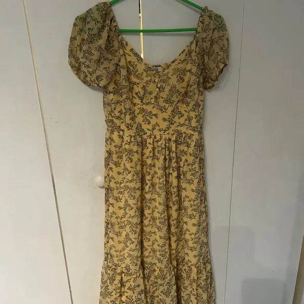 Mimi Chica Yellow Puff Sleeve Sundress - Image 4