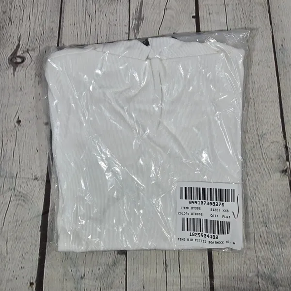 J. Crew Fine-rib‎ fitted boatneck T-shirt White XXS - Image 10