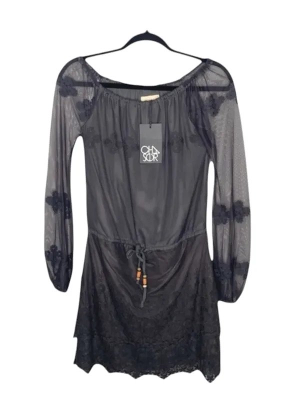 new Chaser ✶ Vintage Inspired Lace Off Shoulder Boho Cocktail Dress ✶ Black ✶ XS - Image 5