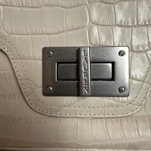 Lauren Ralph Lauren Ivory Shoulder Bag Snakeskin‎ Print - Image 2