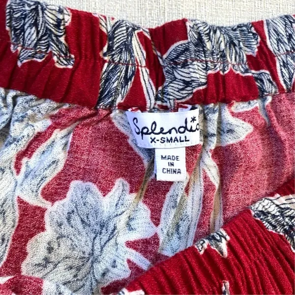 Revolve Splendid Off Shoulder Red/Blue Floral Top‎ - XS - Image 8