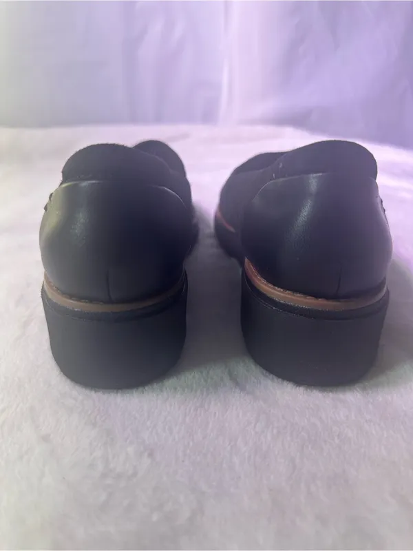 Clarks Black Suede Slip-On Wedge Mule - Image 7