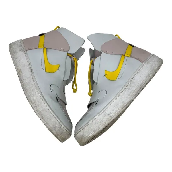 Nike Vandalised Grey Yellow Pink Slip On High Top Sneakers Size 8.5 - Image 2