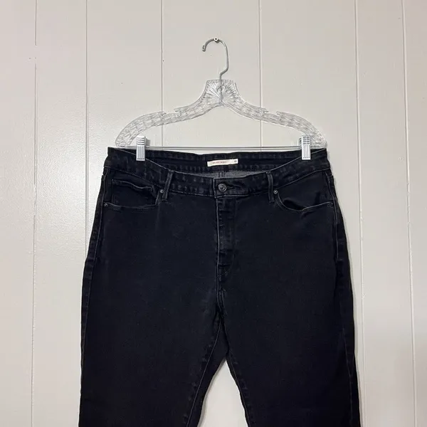 Levi’s Women’s Mid Rise Skinny Jeans Black Size 18 Stretch Denim - Image 3