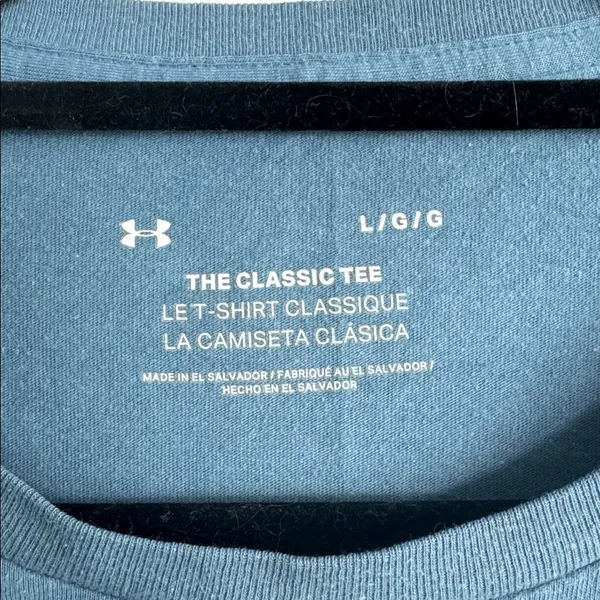 Under Armour Blue Short Sleeve Logo Tee Size L - Image 3