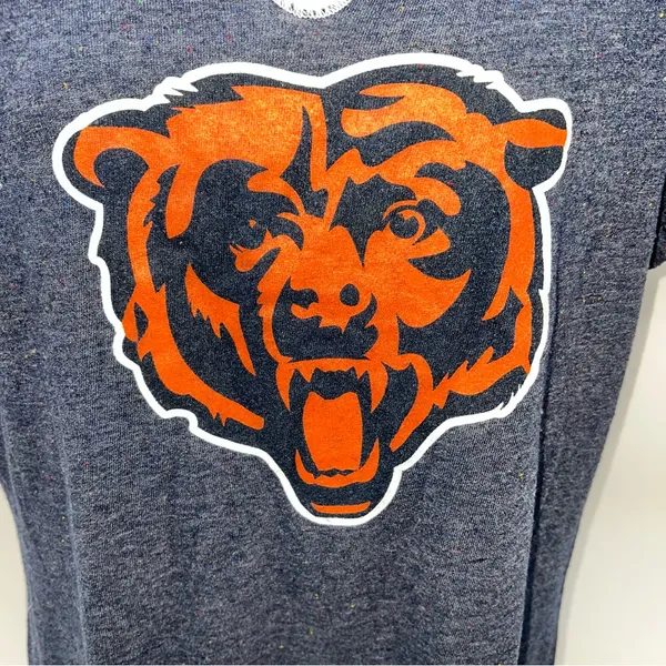 NFL Team Apparel Women's Speckled Chicago Bears Short Sleeve V-Neck T-Shirt-Sz L - Image 5