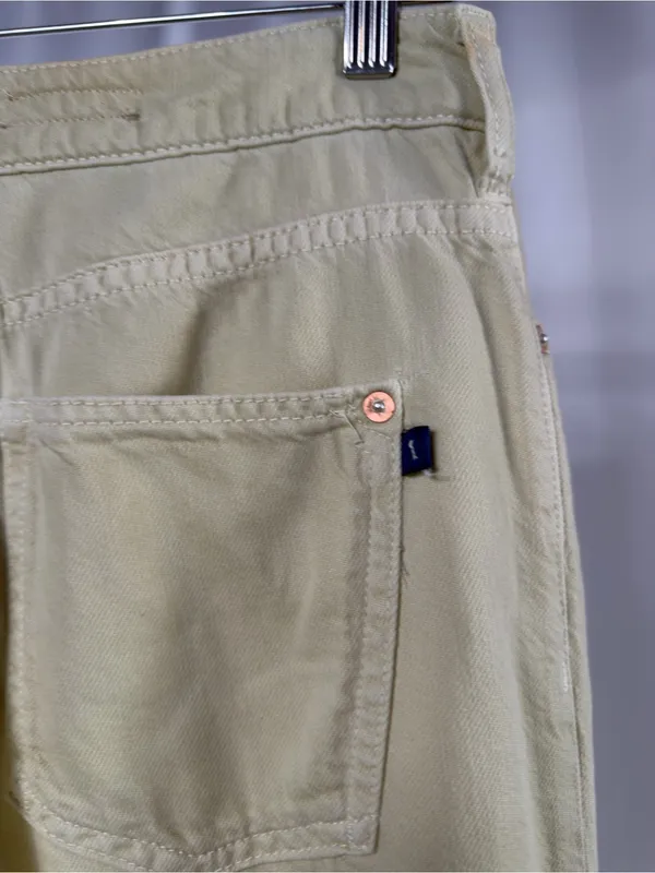 Anthropologie Pilcro Annie Wide-Leg Jeans‎ in Cream Size 25 - Image 7