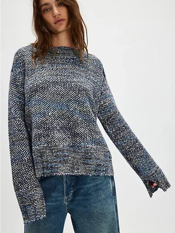 NWT Free People Cotton Candy Sweater Blue Medium - Image 2