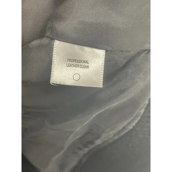 Roaman's Black Leather Bomber Jacket Full Zip Pocket Lined Size‎ 14W - Image 3