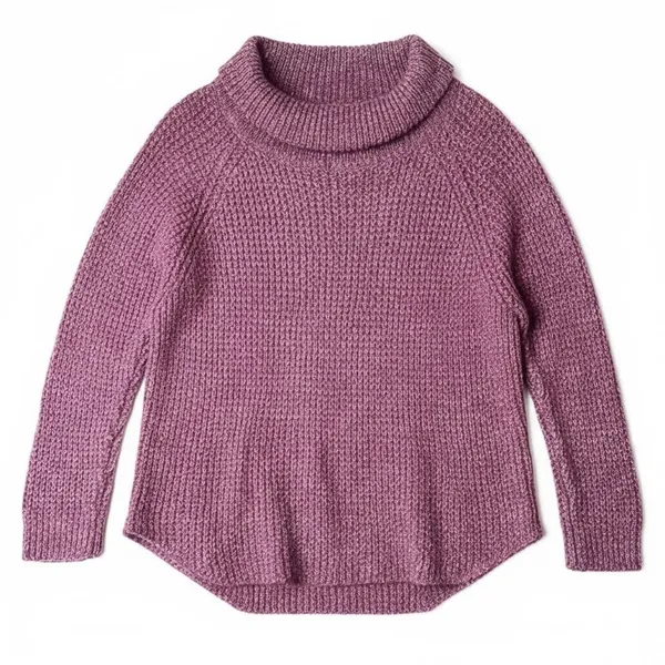 Free People Purple Soft Knit Oversized Pullover Sweater, S - Image 8