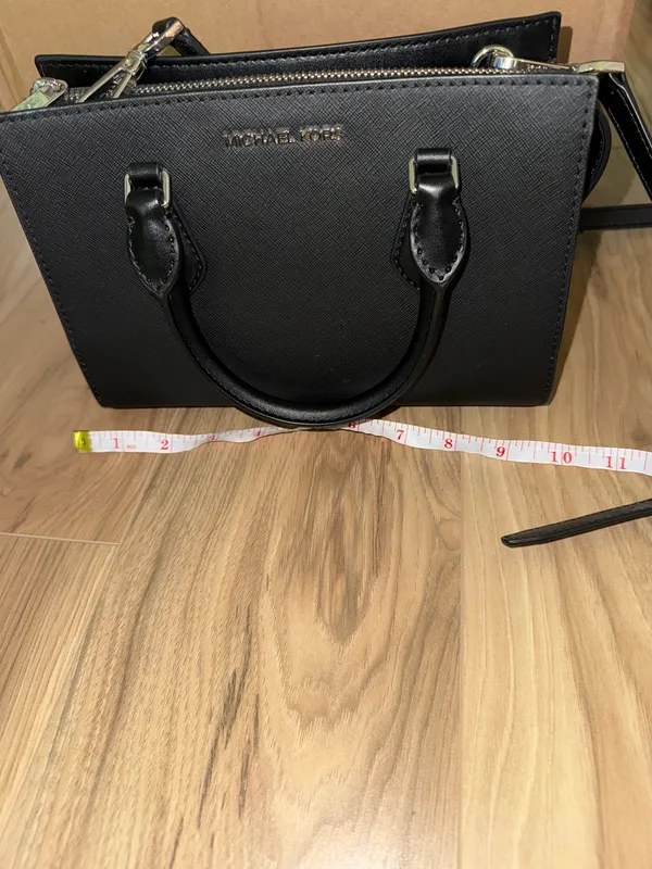Michael Kors Black Leather Satchel Handbag - Image 7