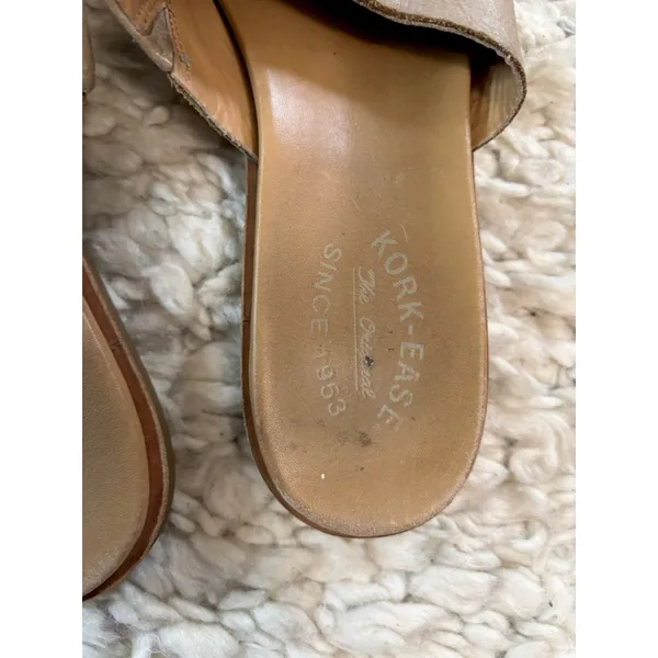 Women's Kork-Ease Beige Leather Slide Sandals Size 10 EU 42 - Image 5