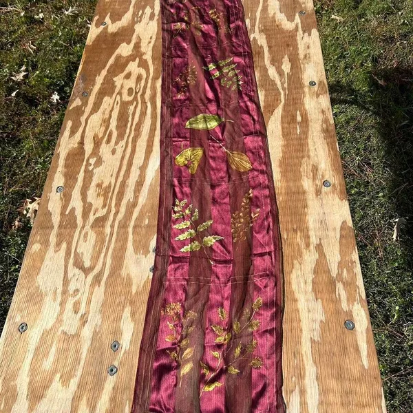 Vintage jones New York scarf Leaves fall‎ - Image 3