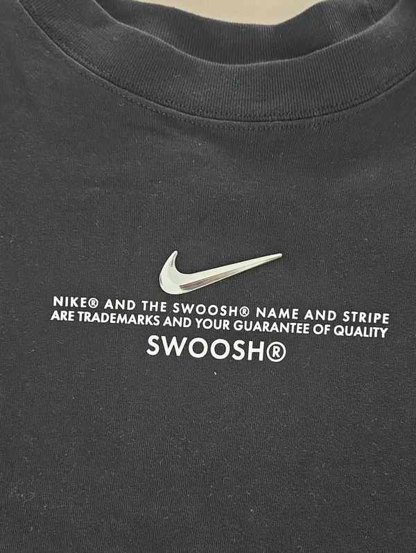 Nike BlackSportwear Swoosh Crewneck Dress with White Swoosh Text Size S - Image 5