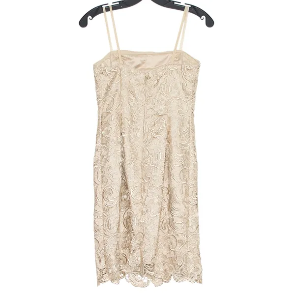Cache Strapless Floral Lace Dress Cocktail Wedding Guest Formal Bridal Party 4 - Image 2