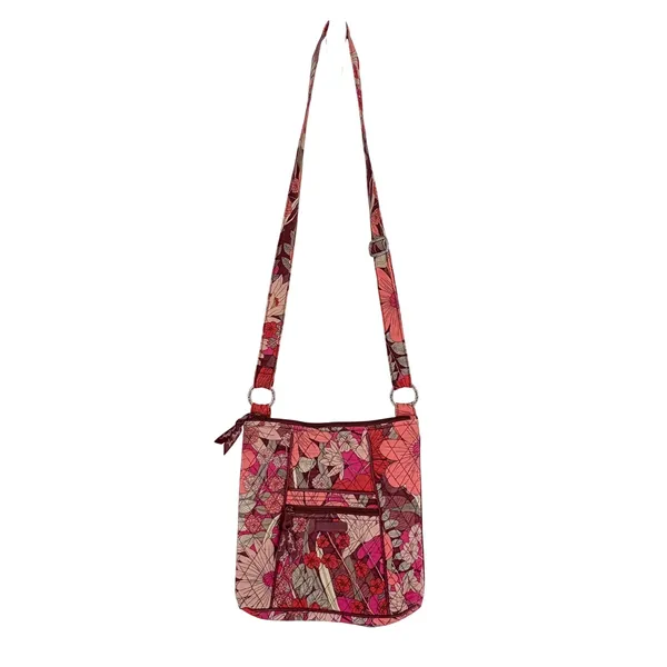 Vera Bradley Bohemian Blooms Floral Quilted Cotton Crossbody‎ Bag Pink Plum - Image 2