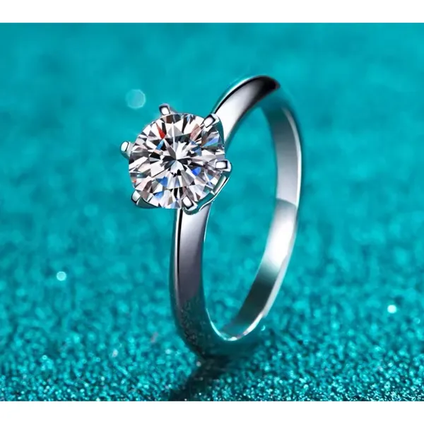 Boutique 1Ct Solitaire Platinum 925 Simulated Diamond Engagement Wedding Ring, Size 8‎ - Image 3