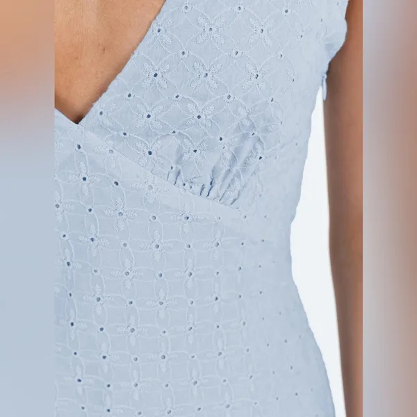 Princess Polly Nellie Anglaise Maxi Dress Blue - Image 4