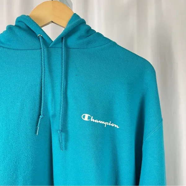Champion Vintage Large Pastel Bright Hoodie Sweatshirt Casual Streetwear Solid - Image 7