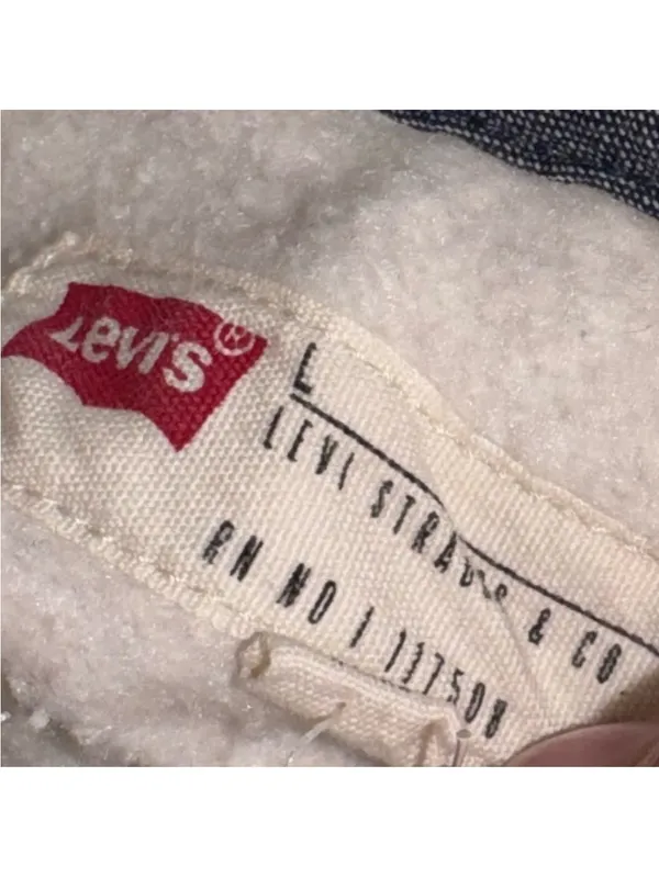 Levi’s Cream Hooded Pullover Sweatshirt hoodie sweater - Image 3