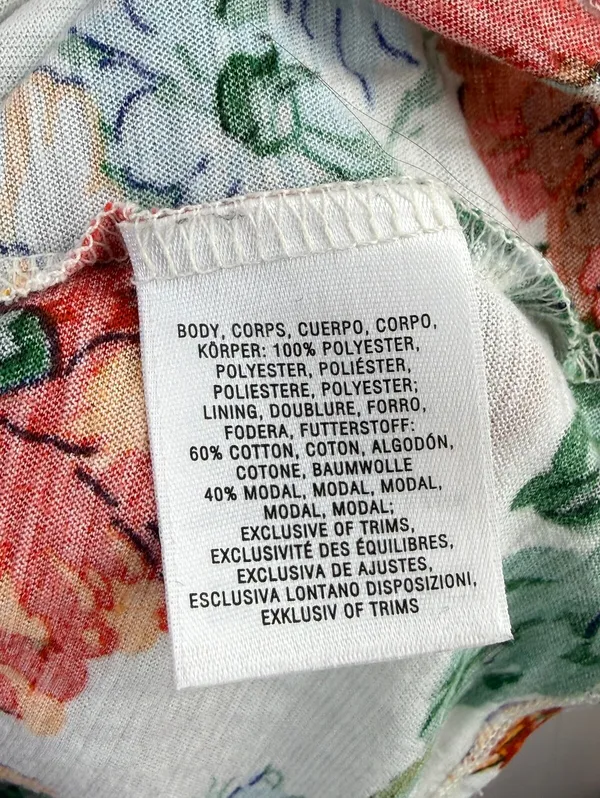 Meadow Rue for Anthropologie White Floral Cotton Split Back Tank - Size - Large - Image 4