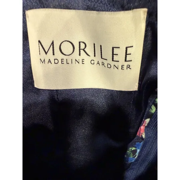 Morilee prom dress Floral navy blue strapless mini dress With Sequin Accents 10 - Image 9