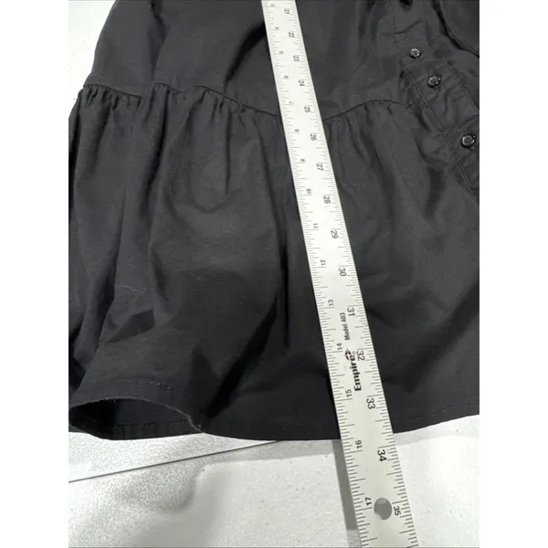 ASTR THE LABEL Ruched Long Sleeve Shirtdress Tiered Black Size M Preppy Party - Image 8