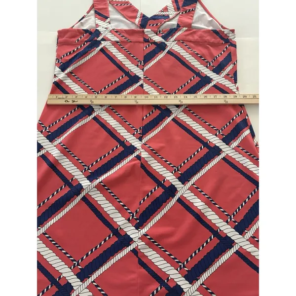 J McLaughlin Dress Womens XL Pink Catalina Cloth Nautical Ropes Old Money Luxury - Image 10