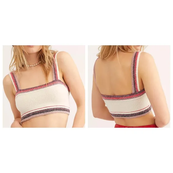 Intimately Free People In The Sun Knit Brami Crop Top NEW with tags size Medium - Image 2