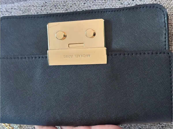 Michael Kors Black Crossbody with Gold-Tone Push Lock - Image 6