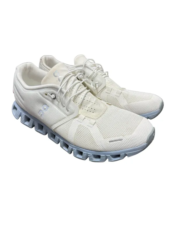 ON Running Womens Cloud 5 Gym Shoes Sneakers Trainers Chambray Blue White 10 - Image 3
