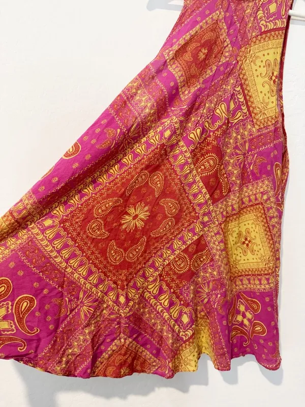 Free People Beaux Dress Size Large Paisley High Neck V‎ Back Boho Festival Fairy - Image 8