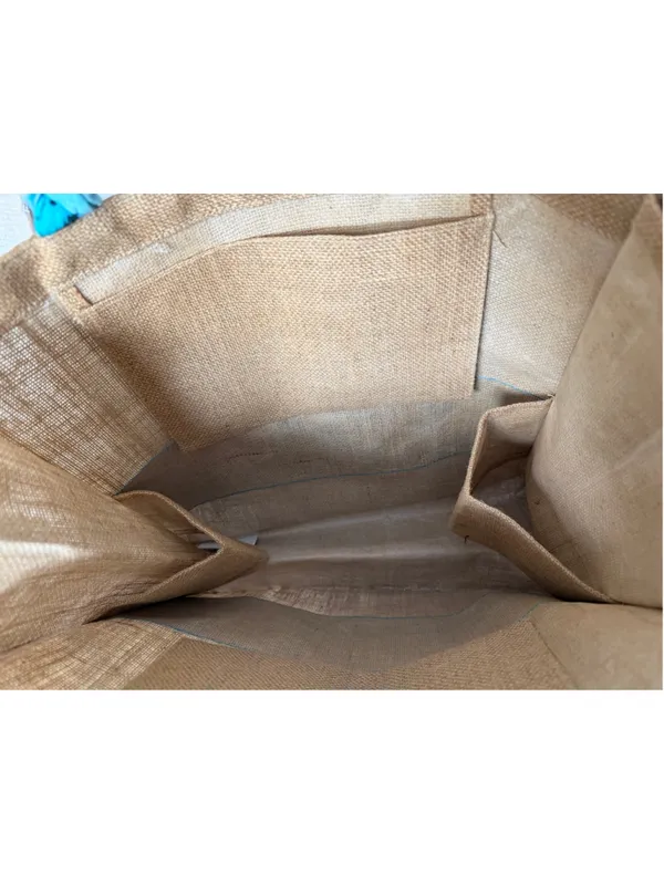 Freeset Brown Teal Jute Tote Bag One Size
EUC - Image 6