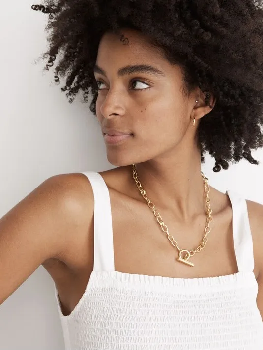 Madewell Lucie Smocked Tank Top White Size Small - Image 3