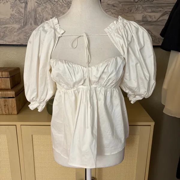 FOR LOVE & LEMONS ‎ Sierra Puff Sleeve Top Size XS - Image 3
