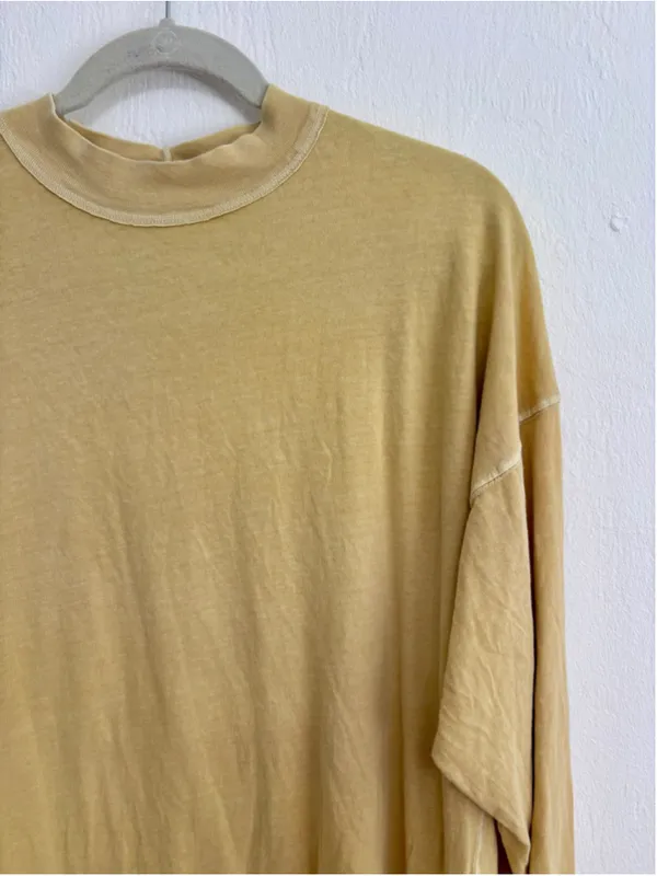 Women's We The Free Long Sleeve Tee, Size M, Yellow Cotton - Image 8