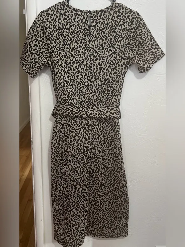 NWT Zara Animal Print Dress with Side Slit Size M - Image 7