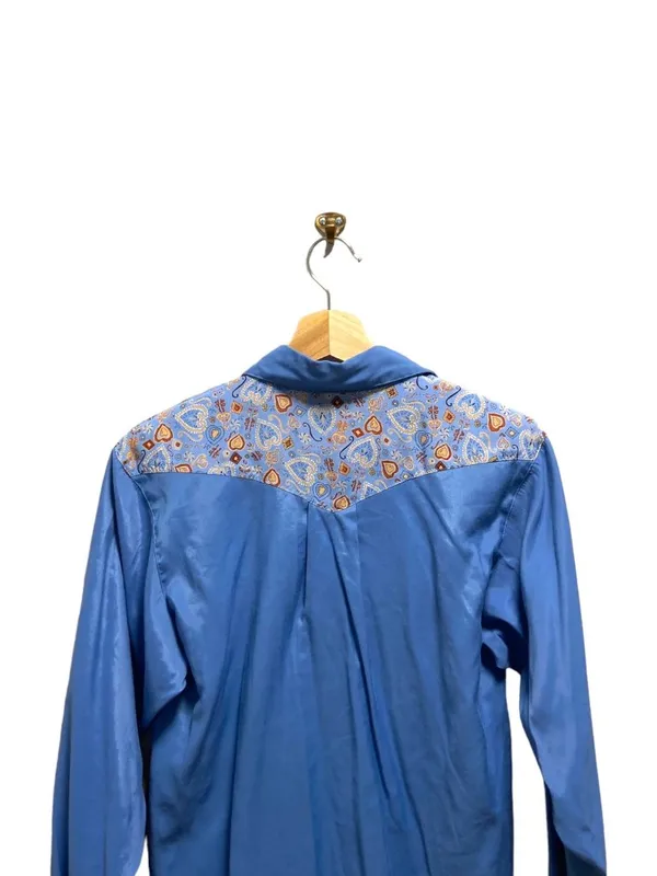 Vintage Desert West Button Down Western Shirt Blue Size XS Rodeo Country Spring - Image 10