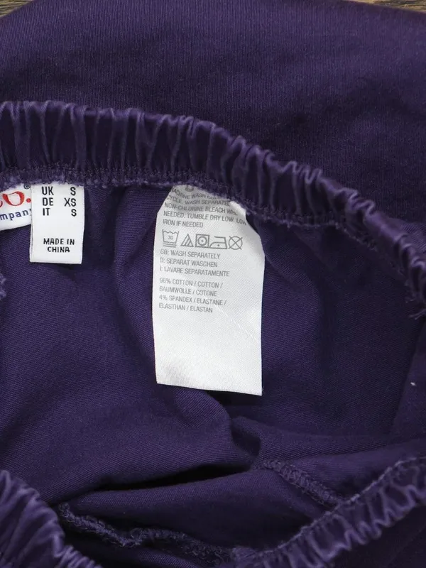 Denim & Co. Waist Stretch Regular Side Pocket Pants Deep Grape Purple XS - Image 4