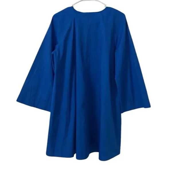 Zara Blue Voluminous Aline Mini Cotton Oversized Dress(Size Small) - Image 4
