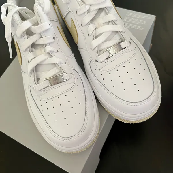 New NIKE Air Force 1 GS 'White Light Khaki' - Image 5