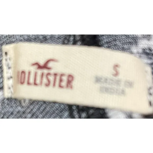 Hollister Dress Size‎ Small Black White Floral Pattern SS Open Shoulder - Image 6