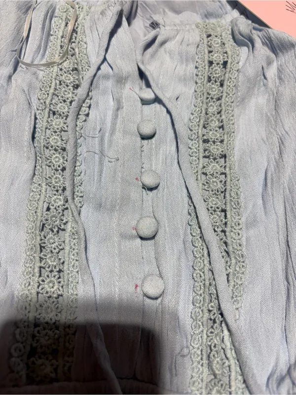 Hello Molly Light Blue Maxi Sun boho Dress medium/6 - Image 8