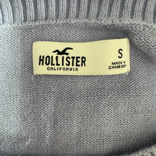 3227 | Hollister Psychedelic Floral Swirl Cropped Sweater Lavender Women S - Image 5
