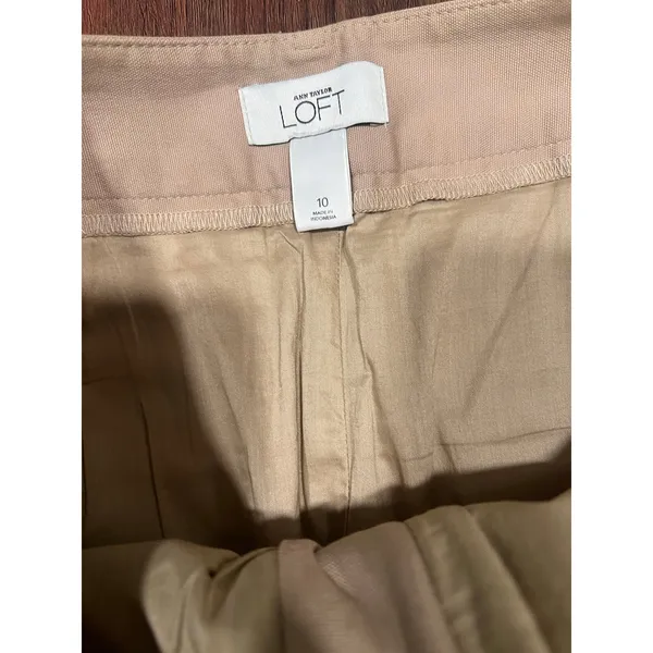 Ann Taylor Loft Cotton Preppy Classic Khaki Short Skirt size 10 - Image 3