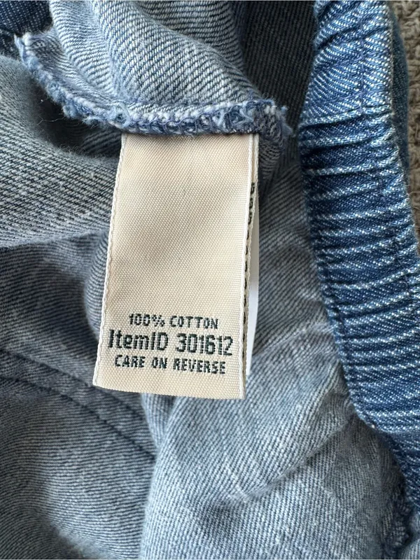 L.L. Bean Drawstring Waist Soft Drapey Denim Wide Leg Jeans Large - Image 7