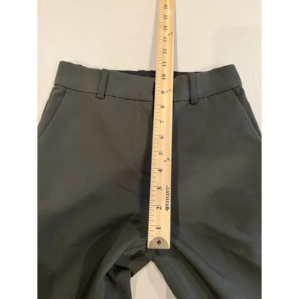H&M Pants Women 2 DarkOlive Stretch Work Career Travel Elastic Minimalist Office - Image 5